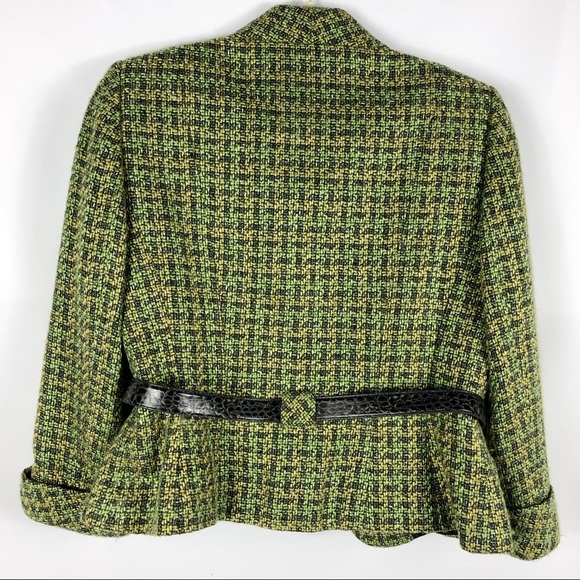 Tahari ASL Levine Tweed Belted Blazer Textured - Picture 9 of 9
